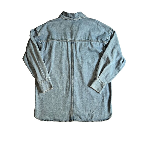 NWOT! H&M Blue Heavy Weight Denim Shirt / Jacket  Size S Oversized Women's - Picture 4 of 6